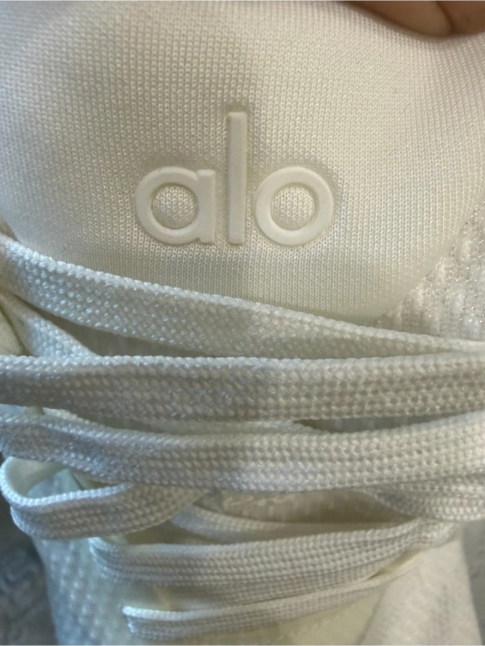 ALO Yoga Men's White Mesh Athletic Sneakers